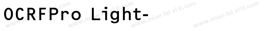 OCRFPro Light字体转换